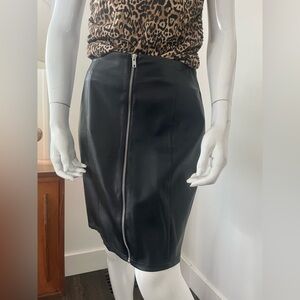 Forever 21 Black Faux Leather Pencil Skirt